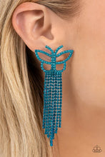 Load image into Gallery viewer, Billowing Butterflies - Blue - Paparazzi Earring 2023 July Life of the Party
