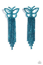 Load image into Gallery viewer, Billowing Butterflies - Blue - Paparazzi Earring 2023 July Life of the Party
