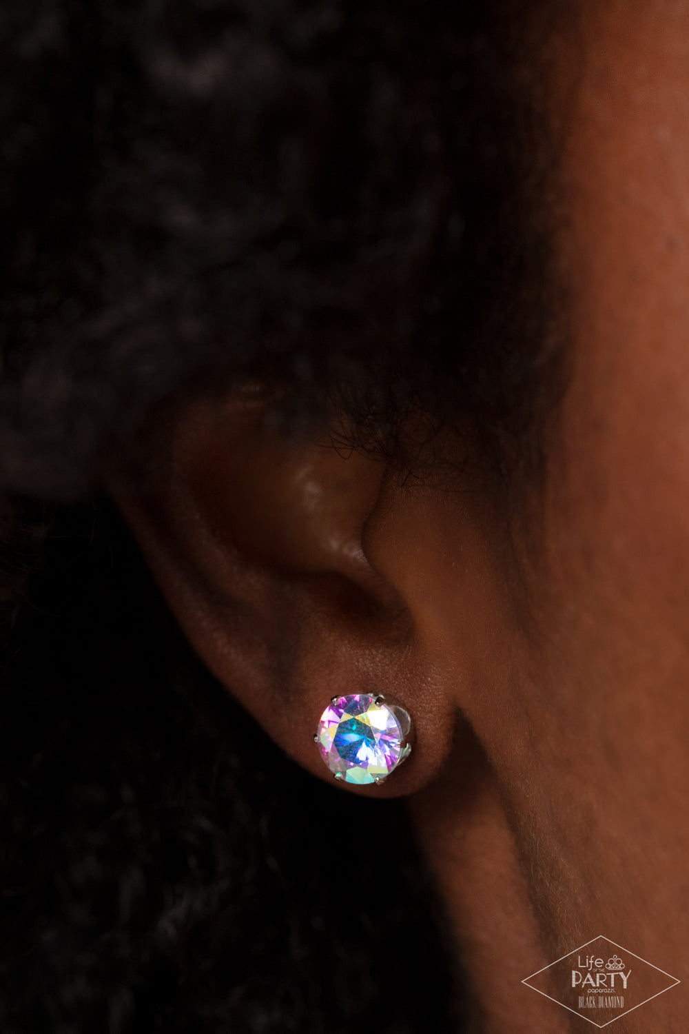Come Out On Top - Multi Iridescent - Paparazzi Black Diamond Exclusive Earring