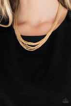 Load image into Gallery viewer, Backstage Bravado - Gold - Paparazzi Necklace
