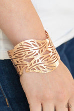 Load image into Gallery viewer, Leafy Lei - Rose Gold - Paparazzi Bracelet
