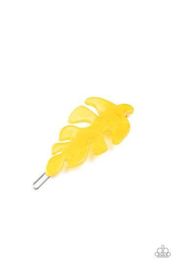 LEAF Your Mark - Yellow  - Paparazzi Hair Clip