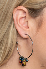 Load image into Gallery viewer, Dazzling Downpour - Multi Oil Spill - Paparazzi Black Diamond Exclusive Earring
