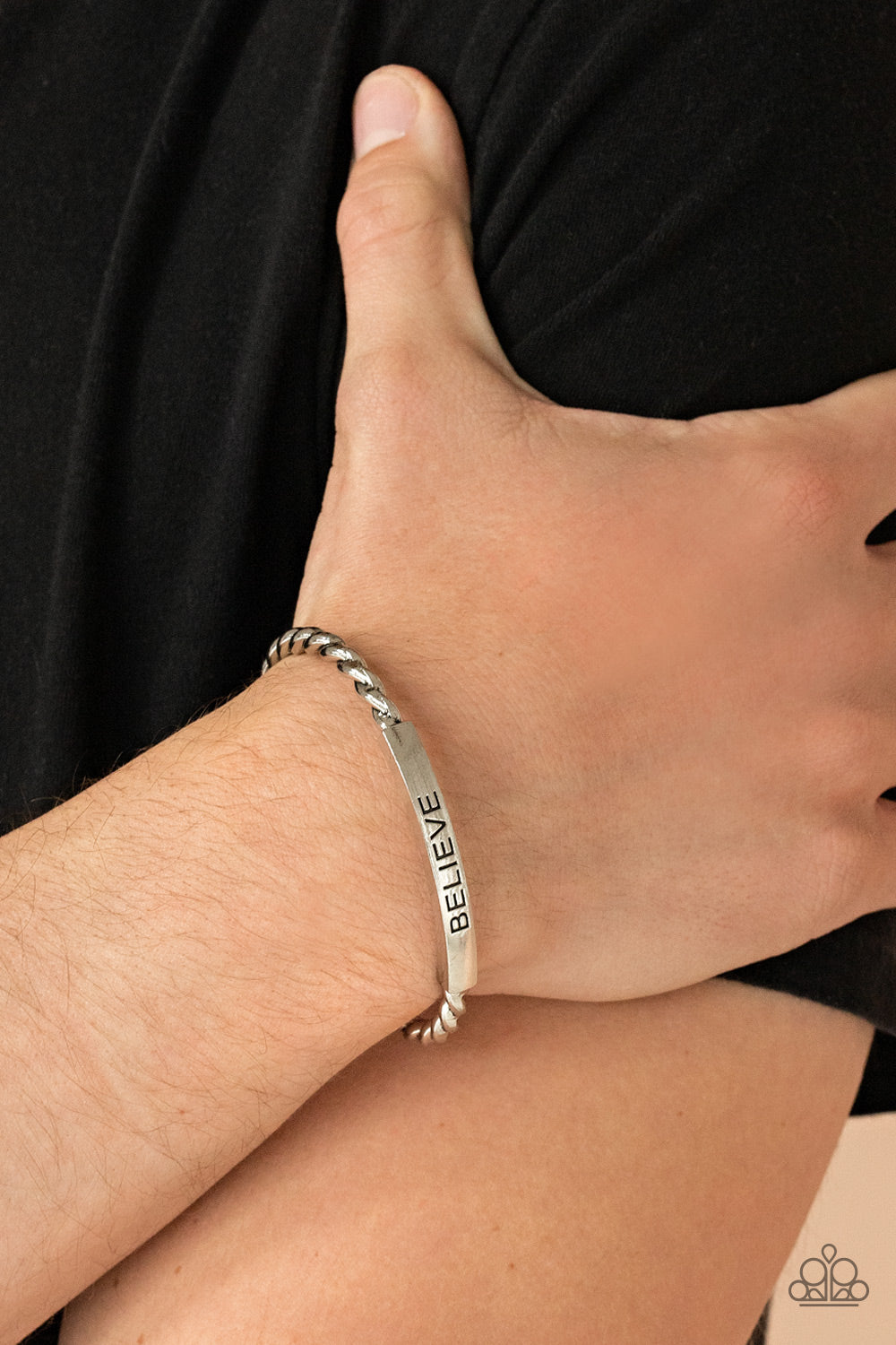 PRE-ORDER - Keep Calm and Believe - Silver - Paparazzi Bracelet