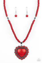 Load image into Gallery viewer, A Heart Of Stone - Red - Paparazzi Necklace
