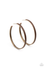 Load image into Gallery viewer, PREORDER - Fearless Flavor - Brass - Paparazzi Hoop Earring
