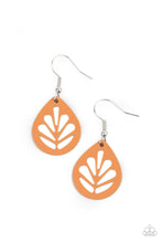 Load image into Gallery viewer, LEAF Yourself Wide Open - Orange - Paparazzi Earring
