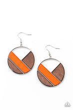 Load image into Gallery viewer, Don&#39;t Be MODest - Orange Wooden - Paparazzi Earring
