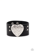 Load image into Gallery viewer, Flauntable Flirt - Black Heart Wrap - 2021 July Paparazzi Life of the Party Bracelet
