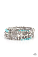 Load image into Gallery viewer, Infinitely Dreamy - Turquoise Silver - Paparazzi Bracelet
