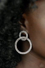 Load image into Gallery viewer, Intensely Icy - Black - 2021 December Paparazzi Life of the Party Earring
