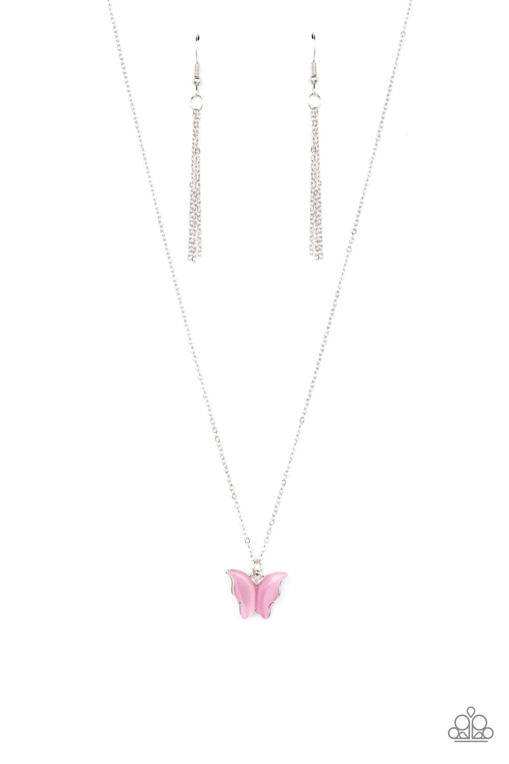 Butterfly Prairies - Pink - Paparazzi Necklace