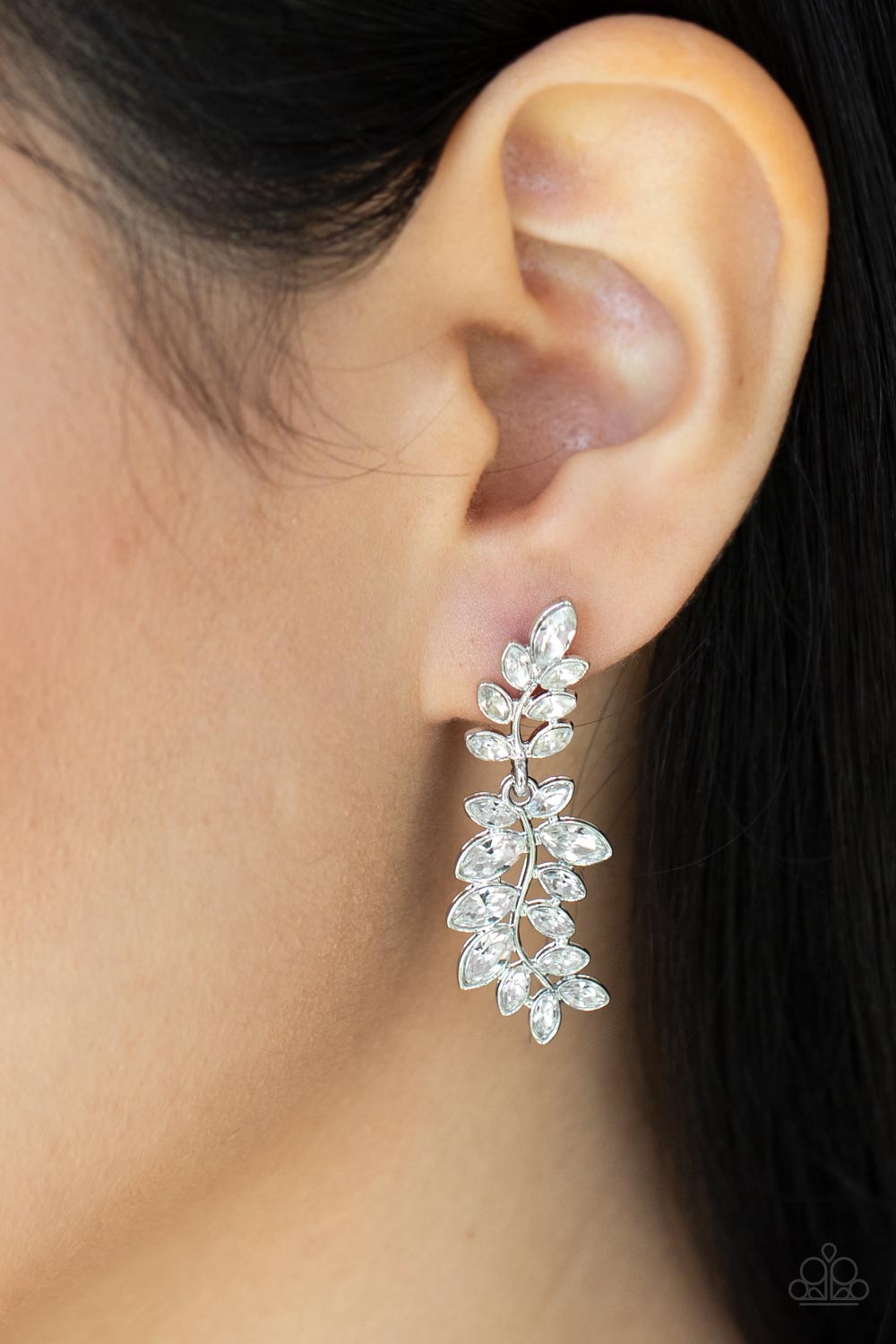 PRE-ORDER - Frond Fairytale - White - Paparazzi Earring