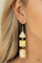 Load image into Gallery viewer, Cosmic Culture - Yellow UV Shimmer - Paparazzi Earring
