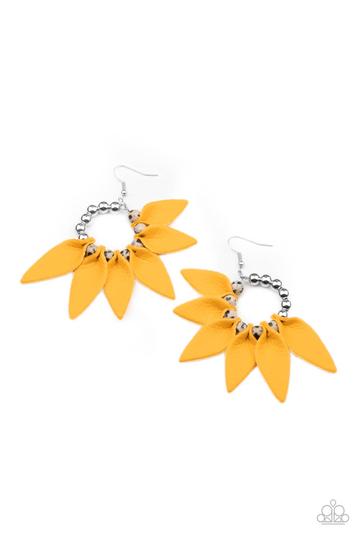 Flower Child Fever - Yellow - Paparazzi Earring