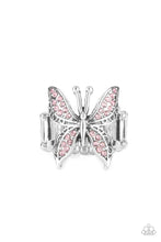 Load image into Gallery viewer, Blinged Out Butterfly - Pink - Paparazzi Ring
