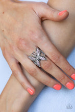 Load image into Gallery viewer, Blinged Out Butterfly - Pink - Paparazzi Ring
