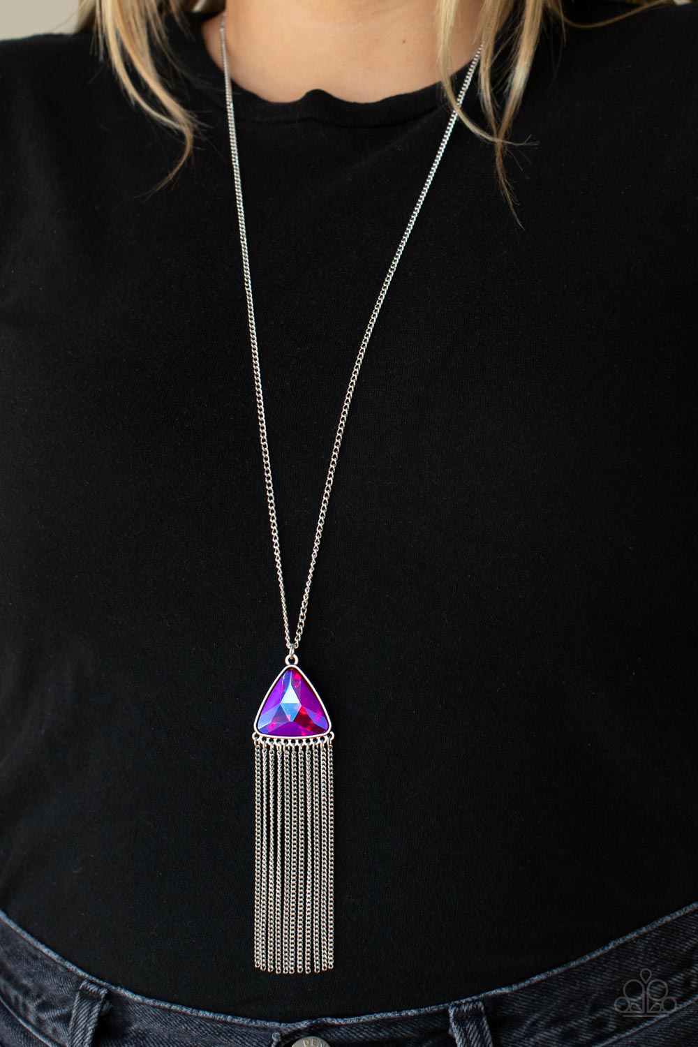 PRE- ORDER - Proudly Prismatic - Pink UV Shimmer - Paparazzi Necklace