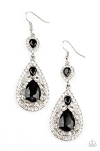 Load image into Gallery viewer, Posh Pageantry - Black - 2022 January Life of the Party Paparazzi Earring
