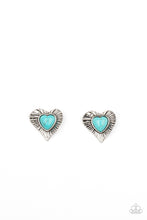 Load image into Gallery viewer, Rustic Romance - Blue - Paparazzi Earring
