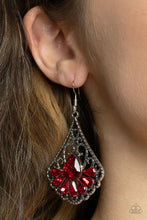 Load image into Gallery viewer, Exemplary Elegance - Red - Paparazzi Earring Featured at The Preview 2022
