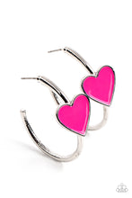 Load image into Gallery viewer, PRE-ORDER - Kiss Up - Pink - Paparazzi Hoop Earring
