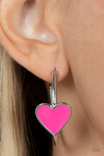 Load image into Gallery viewer, PRE-ORDER - Kiss Up - Pink - Paparazzi Hoop Earring
