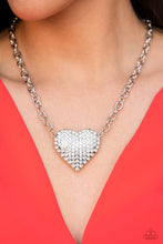 Load image into Gallery viewer, Heartbreaklingly Blingy - White - 2022 January Paparazzi Life of the Party Necklace
