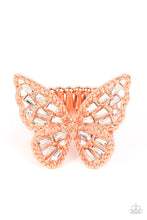 Load image into Gallery viewer, Bright-Eyed Butterfly - Copper - Paparazzi Ring
