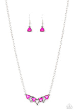 Load image into Gallery viewer, Pyramid Prowl - Pink Iridescent - Paparazzi Necklace
