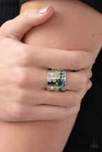 Load image into Gallery viewer, Sizzling Sultry - Green Iridescent - Paparazzi Ring
