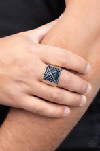 Load image into Gallery viewer, Pyramidal Powerhouse - Blue - Paparazzi Men&#39;s RIng

