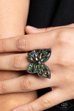 Load image into Gallery viewer, Fluttering Fashionista - Multi Oil Spill - Paparazzi Black Diamond Exclusive Ring
