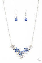 Load image into Gallery viewer, Floral Fashion Show - Blue - Paparazzi Necklace
