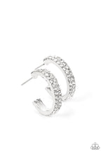 Load image into Gallery viewer, Positively Petite - White - Paparazzi Hoop Earrings
