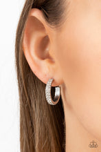 Load image into Gallery viewer, Positively Petite - White - Paparazzi Hoop Earrings
