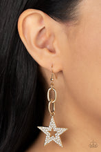 Load image into Gallery viewer, Cosmic Celebrity - Gold - Paparazzi Earring
