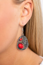 Load image into Gallery viewer, Hibiscus Harvest - Red - Paparazzi Earring
