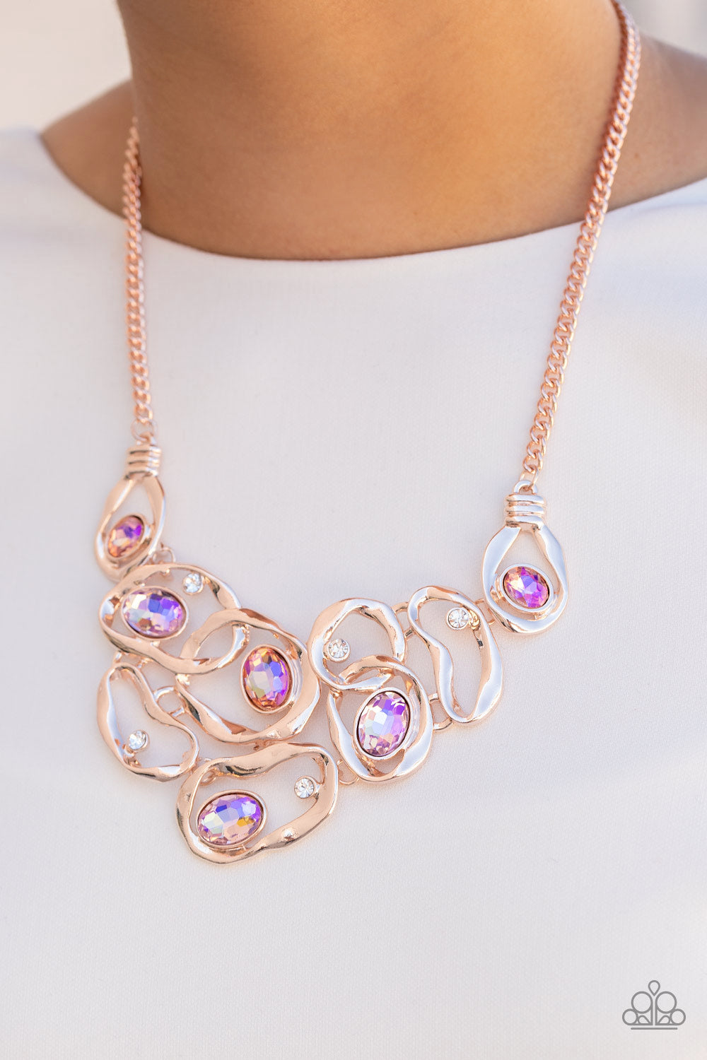 Warp Speed - Rose Gold - 2022 July Paparazzi Life of the Necklace