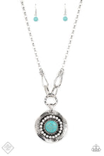 Load image into Gallery viewer, Badlands Treasure Hunt - Blue - July 2022 Paparazzi Fashion Fix Necklace
