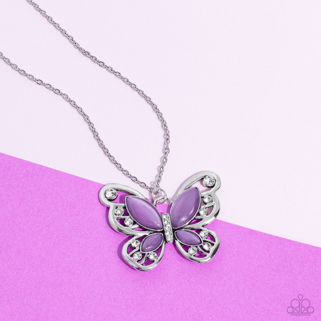 Wings Of Whimsy - Purple - Paparazzi Necklace
