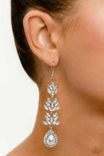 Load image into Gallery viewer, Water Lily Whimsy - White - 2023 February Paparazzi Life of the Party Earring
