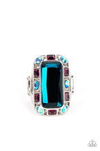 Load image into Gallery viewer, Radiant Rhinestones - Blue - 2022 December Paparazzi Life of the Party Ring
