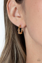 Load image into Gallery viewer, Infinite Incandescence - Gold - Paparazzi Hoop Earring

