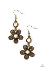 Load image into Gallery viewer, Free-Spirited Flourish - Brass - Paparazzi Earring
