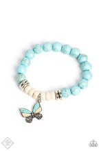 Load image into Gallery viewer, Bold Butterfly - Blue - January 2023 Paparazzi Simply Santa Fe Fashion Fix Bracelet
