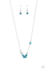 Load image into Gallery viewer, Cant BUTTERFLY Me Love - Blue - Paparazzi Necklace

