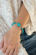 Load image into Gallery viewer, Charmingly Country - Turquoise Blue - Paparazzi Bracelet
