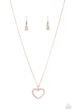 Load image into Gallery viewer, GLOW by Heart - Rose Gold - Paparazzi Necklace
