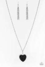 Load image into Gallery viewer, Heart of SPARKLE - Black - Paparazzi Necklace

